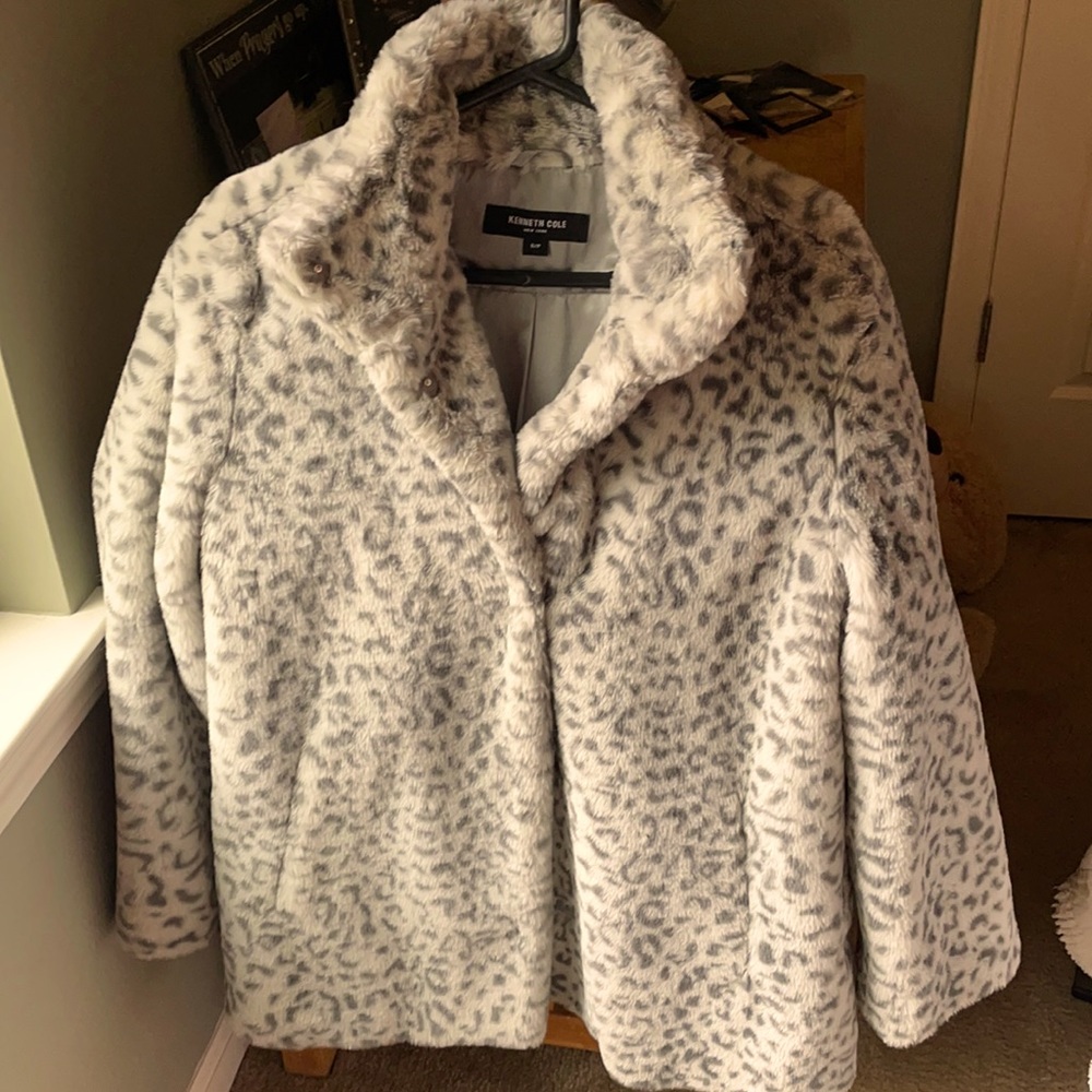 Leopard grrrr mud length designer coat